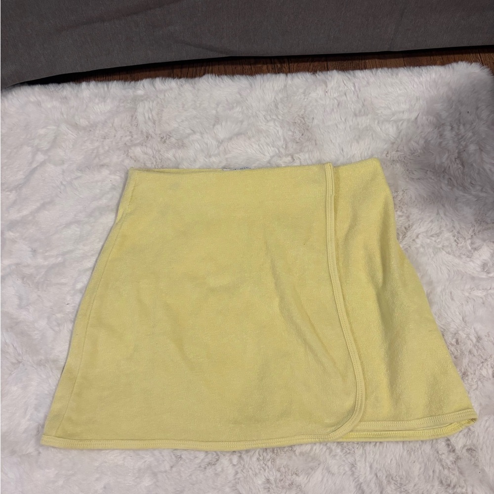 Zara Yellow Wrap Skirt